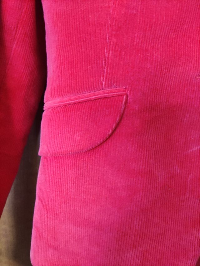 blazer roja de pana mujer