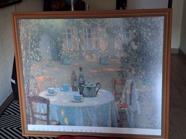 Lámina  con marco de madera