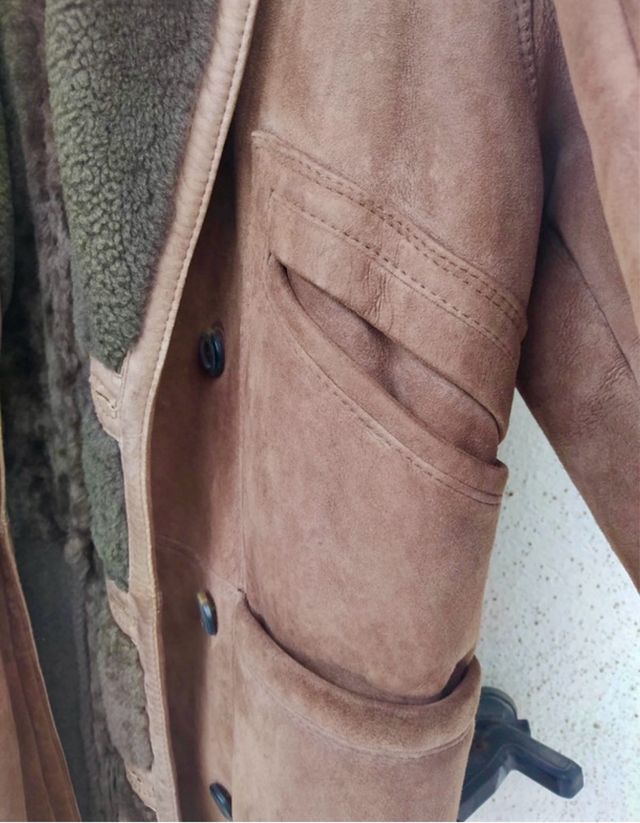 Montone in camoscio e lana Vintage