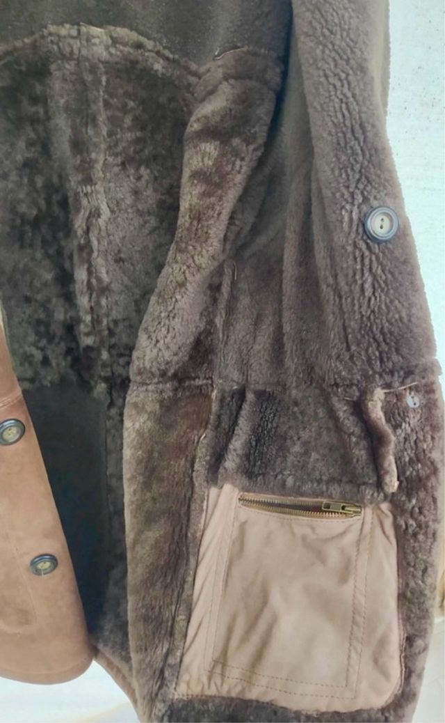 Montone in camoscio e lana Vintage