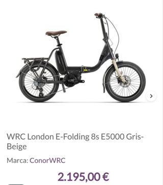 Bicicleta eléctrica Conor WRC London. 8sE5000.