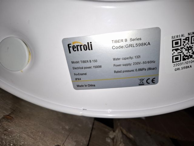 Calentador eléctrico,marca ferroli 150lt