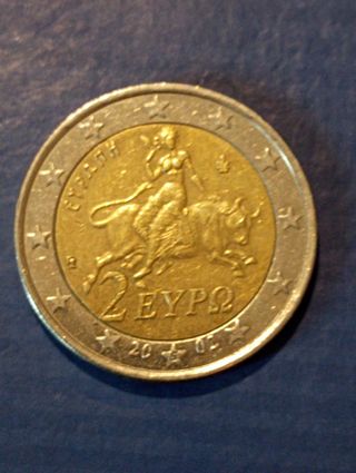 Moneda de Grecia,2€, 2002,( S )
