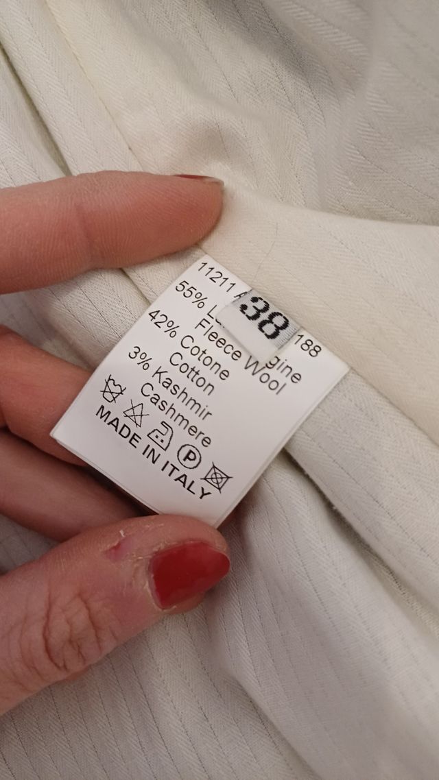 Cappotto di lana e cashmere tg 38