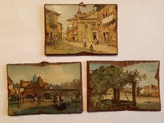 Tre quadretti vintage "Roma sparita"