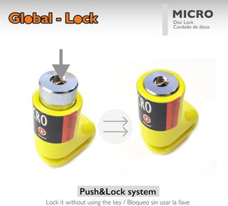 Global-Lock MICRO Candado traba disco moto bicicle