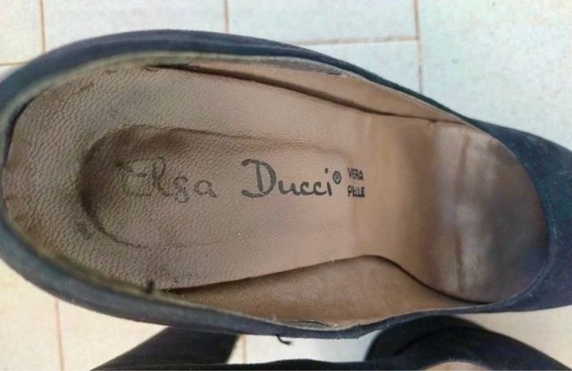 Tacchi alti Elsa Ducci in vera pelle e velluto