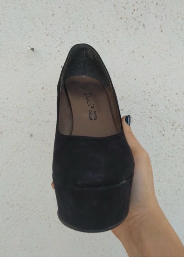 Tacchi alti Elsa Ducci in vera pelle e velluto