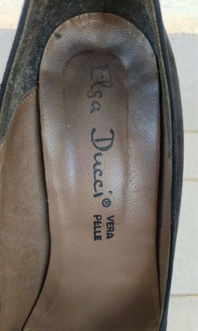 Tacchi alti Elsa Ducci in vera pelle e velluto