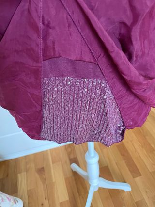 Blusa oversize de seda y lentejuelas