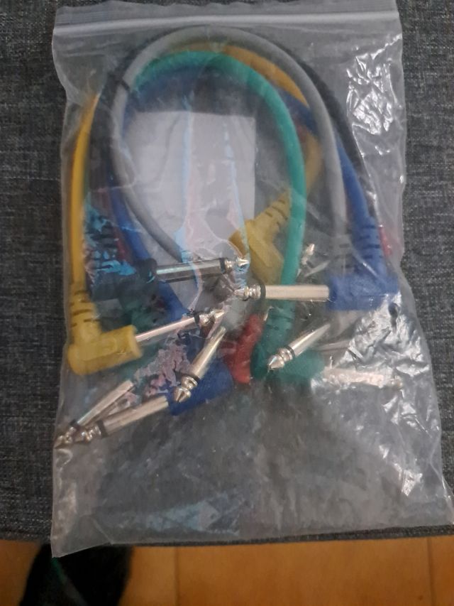 Set 6 cables 21cm PEDALERA GUITARRA