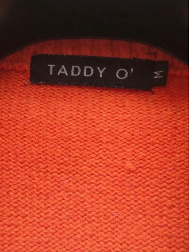 Maglione con cerniera arancione