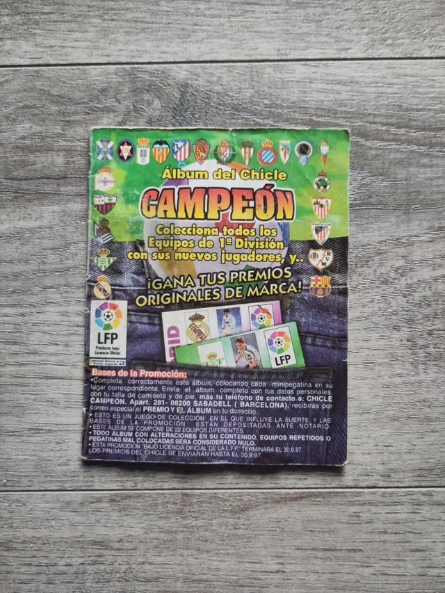 Álbum de chicle Campeon 96-97