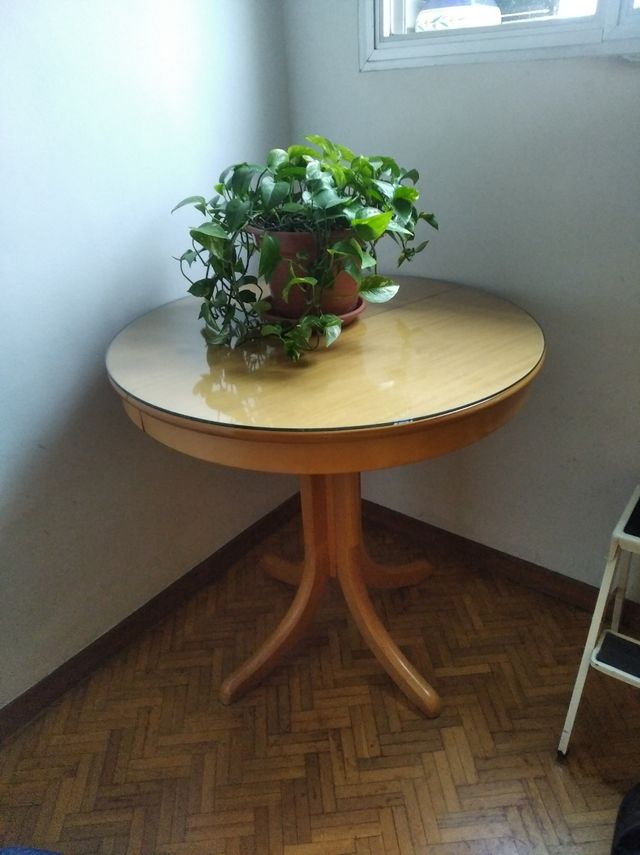 Mesa camilla, 80 cms. Extensible.