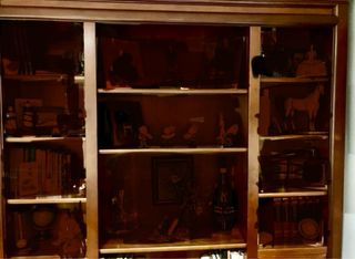 Mueble libreria de cerezo