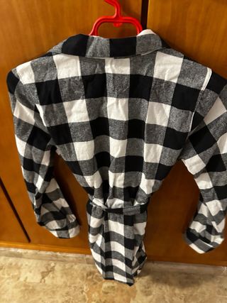 Camisa cuadros larga premamá tipo vestido