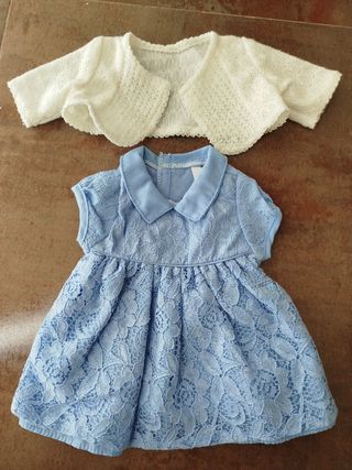 Vestido con chaqueta para muñeca