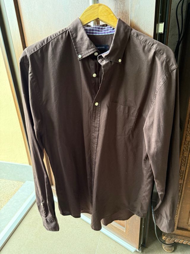 Camisa marron de hombre