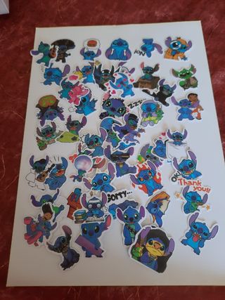 50 adesivos de Disney Stitch, em desenho animado,