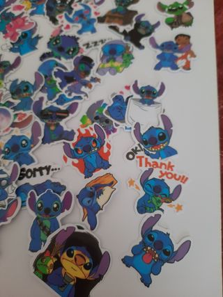 50 adesivos de Disney Stitch, em desenho animado,