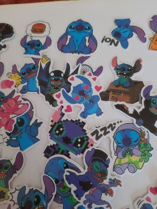50 adesivos de Disney Stitch, em desenho animado,