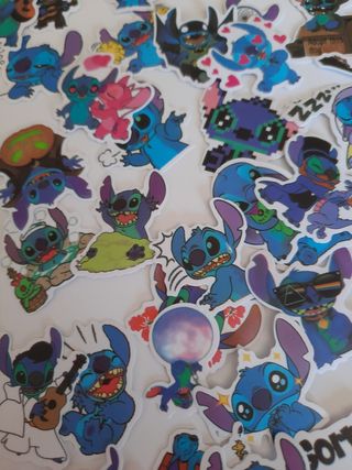 50 adesivos de Disney Stitch, em desenho animado,