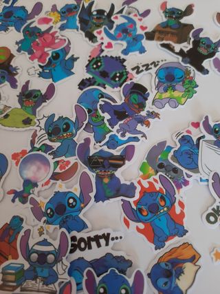 50 adesivos de Disney Stitch, em desenho animado,