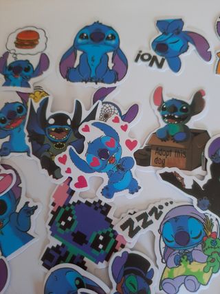 50 adesivos de Disney Stitch, em desenho animado,