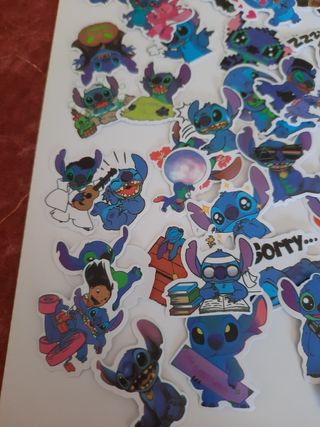 50 adesivos de Disney Stitch, em desenho animado,