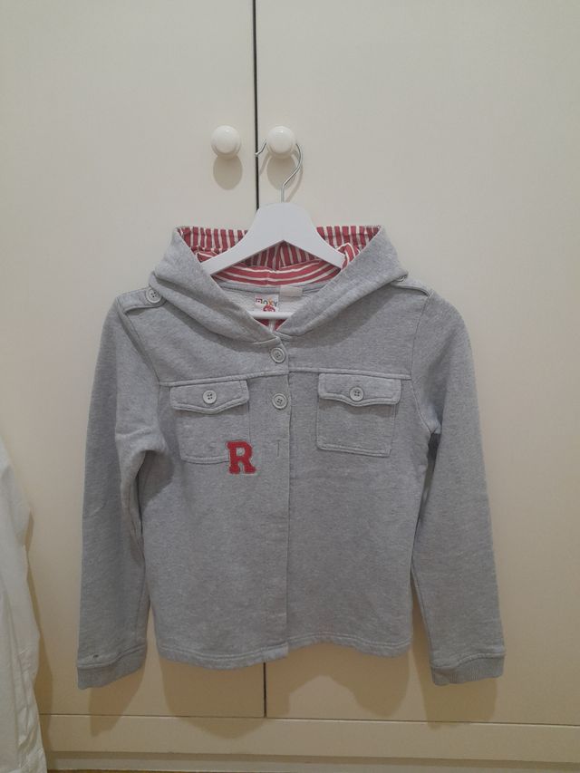 Sudadera Roxy gris con capucha talla 14