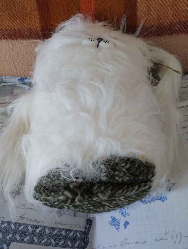 Micio -- Gatto -- Cat bianco peluche