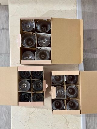 Set de 18 Copas de Cristal de Bohemia NUEVAS Engy