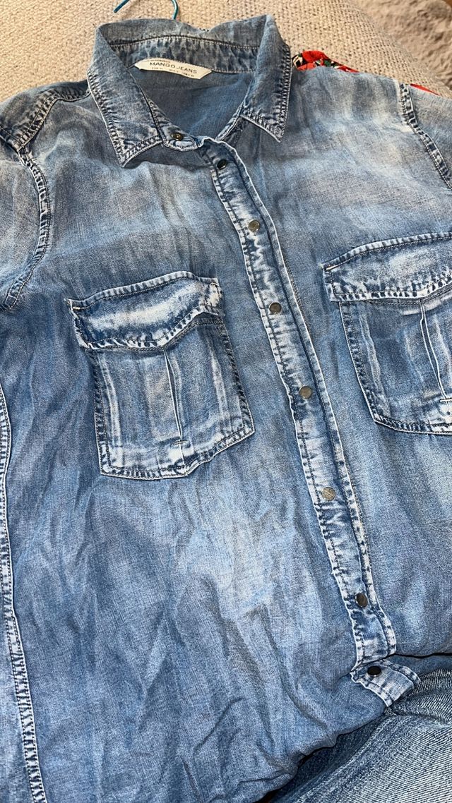 Camisa jeans manga