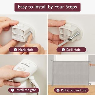 Barrera Seguridad Extensible 86H x 140L cm Blanco