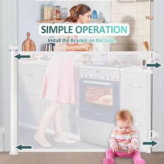 Barrera Seguridad Extensible 86H x 140L cm Blanco