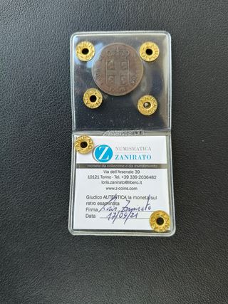 Moneta da 5 centesimi regno di Sardegna 1842 rara 