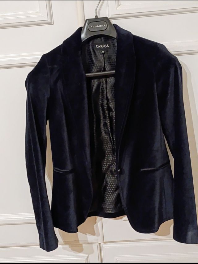 Blazer de terciopelo forrado 