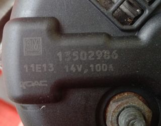 Alternador opel, ref. 13502986