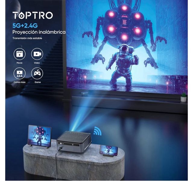 Proyector 5G WiFi Bluetooth 1080P 20000 Lúmenes