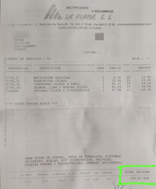 Culata Toyota Auris/ 2007/ tipo: D 1AD