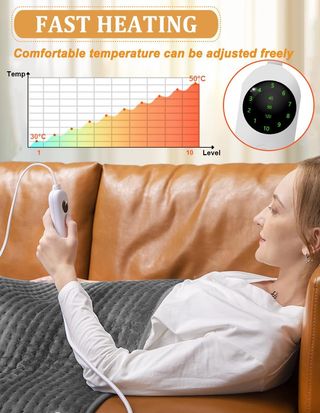 Termoforo XXXL 100x50 cm, 10 Livelli di Calore