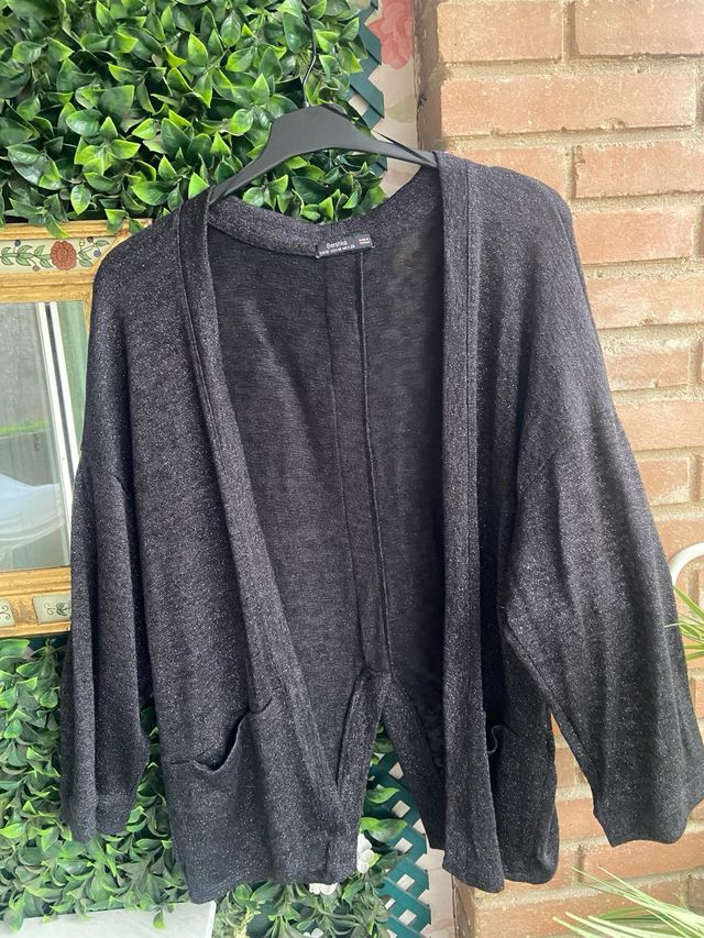 Chaqueta negra con brillo Bershka NUEVA