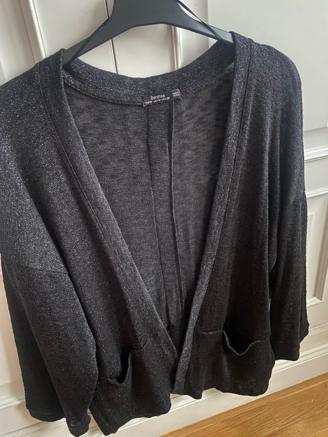 Chaqueta negra con brillo Bershka NUEVA