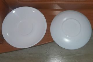 2 platos 14cm para tazas café con leche-Té