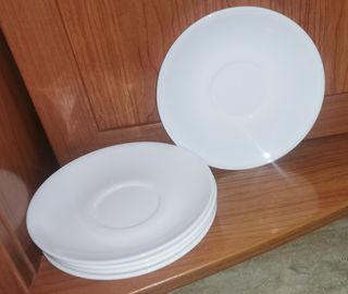 2 platos 14cm para tazas café con leche-Té