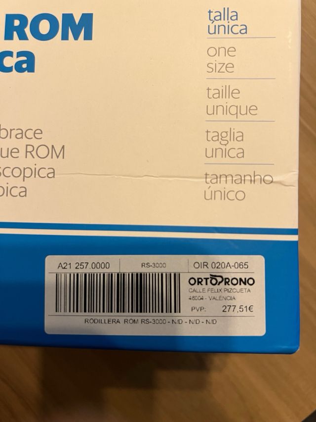 Ortesis de control de flexión y extension