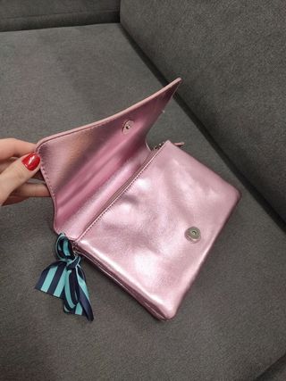 Bolso rosa metalizado