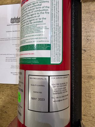 Extintor SeaFire NFG NOVO