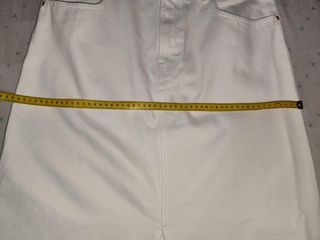 Falda vaquera midi blanca