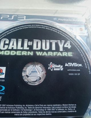 Juego PS3 Calle of Duty 4 Modern Warfare.